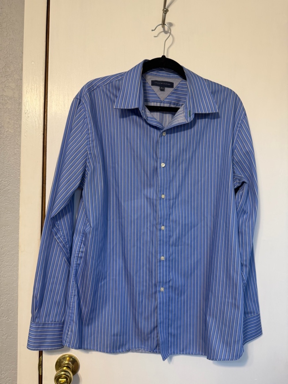 Tommy Hilfiger Blue Multi-Stripe Dress Shirt